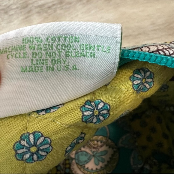 VERA BRADLEY Peacock 2007 On The Go Crossbody Green Blue Paisley Commuter USA - Picture 13 of 15